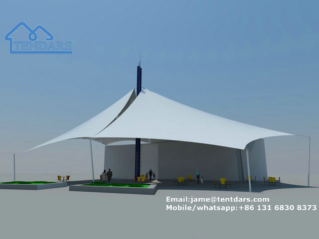 Nadstrešnica od zatezne membrane